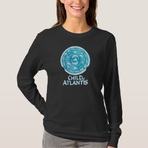 Orcas dolphins sea turtle Atlantis Symbol Pul Hood T-Shirt