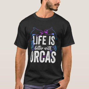 Orcas  Fishes Whales Killer Sea Ocean Tooth Oceani T-Shirt