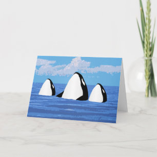 Orcas Greeting Card