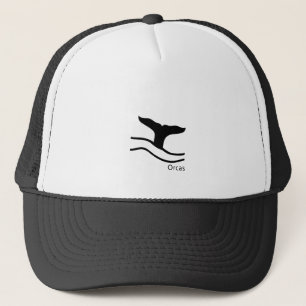 Orcas hold water in the ocean for Whale lover Trucker Hat