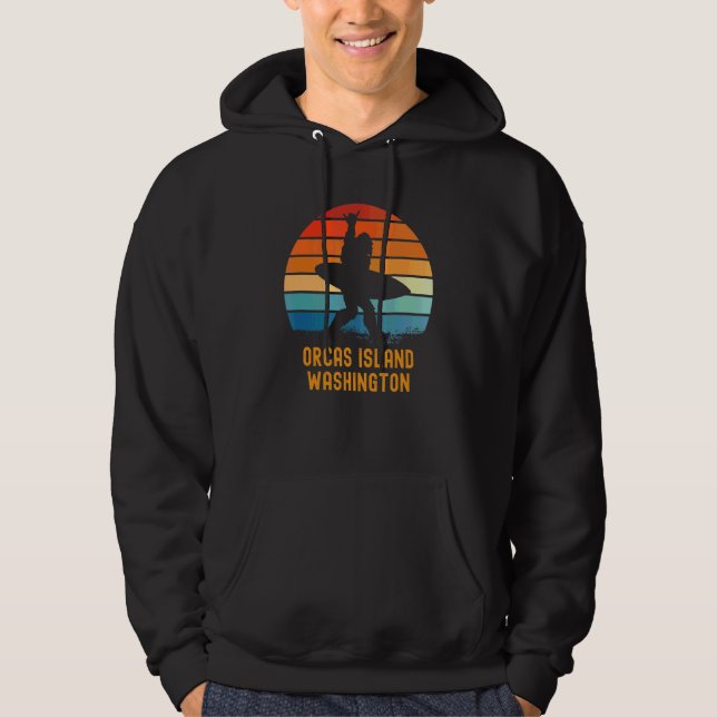 Orcas Island  Washington Sasquatch Souvenir 1 Hoodie (Front)