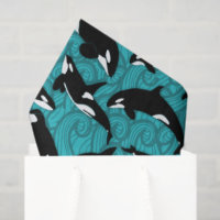 Orcas Killer Whales in the Ocean Patterned