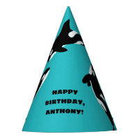 Orcas Killer Whales Teal Blue Birthday Party