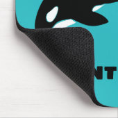Orcas Killer Whales Teal Blue Personalised Mouse Pad (Corner)