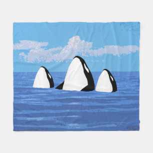 Orcas Medium Fleece Blanket
