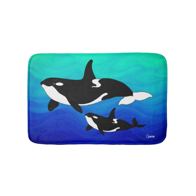 Orcas - Small Bath Mat (Front)