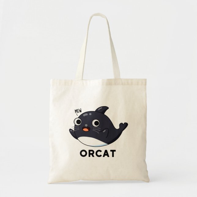 Orcat Funny Cat Orca Pun  Tote Bag (Front)