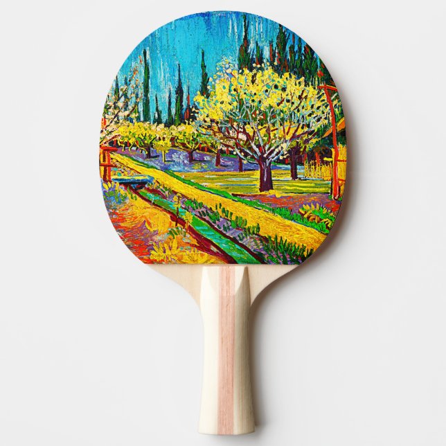 Orchard Bordered by Cypresses Vincent Van Gogh Ping Pong Paddle (Front)
