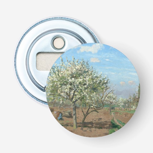 Orchard in Bloom, Louveciennes  Camille Pissarro   Bottle Opener (Front)