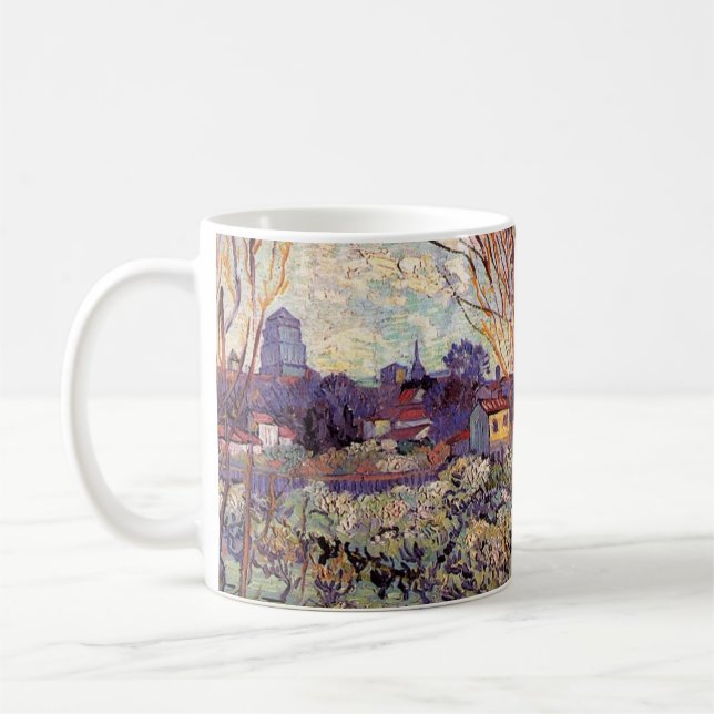 Orchard in Blossom, Arles by Vincent van Gogh Coffee Mug (Left)