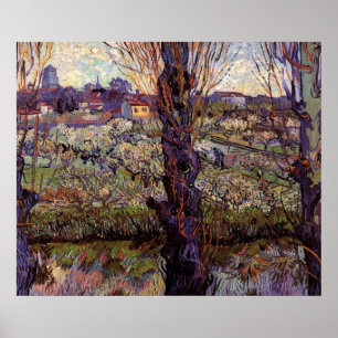 Orchard in Blossom, Arles by Vincent van Gogh Poster