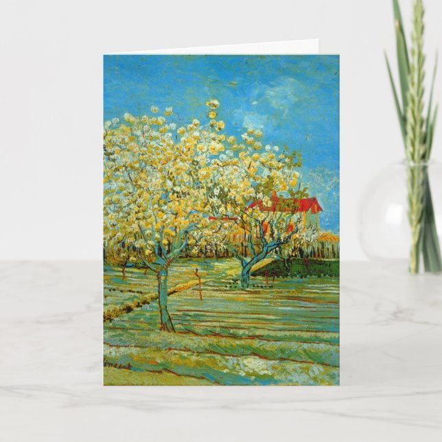 Orchard in Blossom by Vincent van Gogh Card (Front)