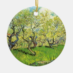 Orchard in Blossom by Vincent van Gogh Ceramic Ornament