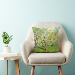 Orchard in Blossom by Vincent van Gogh Cushion