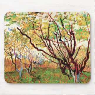 Orchard in Blossom by Vincent van Gogh Mouse Pad
