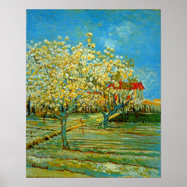 Orchard in Blossom by Vincent van Gogh Poster (Front)