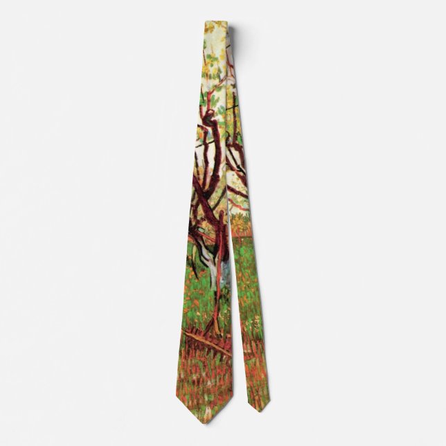 Orchard in Blossom by Vincent van Gogh Tie (Front)