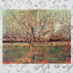 Orchard in Blossom, Plum Trees by Vincent van Gogh Jigsaw Puzzle