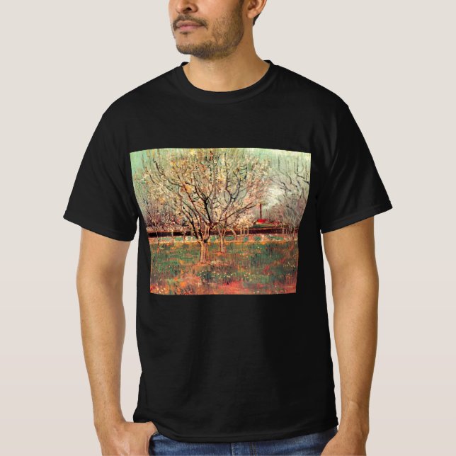 Orchard in Blossom, Plum Trees by Vincent van Gogh T-Shirt (Front)