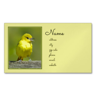 Orchard Oriole - Original Photograph Magnetic Business Card