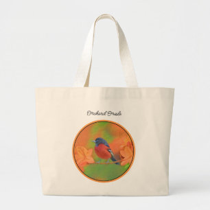 Orchard Oriole Songbird Painting Original Bird Art Large Tote Bag