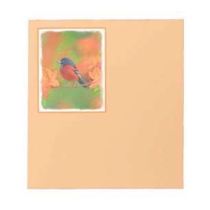 Orchard Oriole Songbird Painting Original Bird Art Notepad
