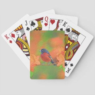 Orchard Oriole Songbird Painting Original Bird Art Playing Cards