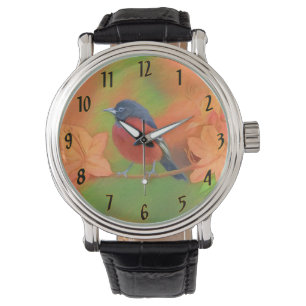 Orchard Oriole Songbird Painting Original Bird Art Watch