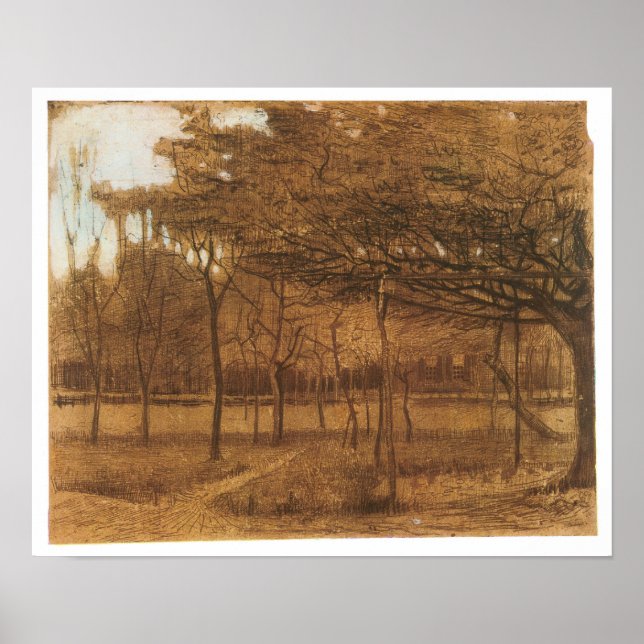Orchard, Vincent van Gogh, 1881 Poster (Front)