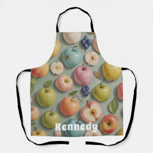 Orchard Whimsy: Pastel Fruit Apron
