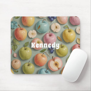 Orchard Whimsy: Pastel Fruit Mouse Pad