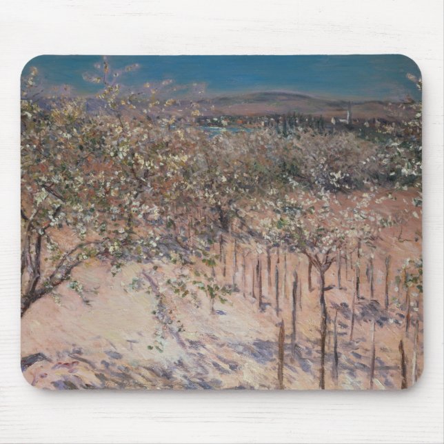 Orchard with Flowering Apple Trees, Colombes Mouse Pad (Front)
