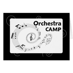 Orchestra Camp, Black and White Music Notes
