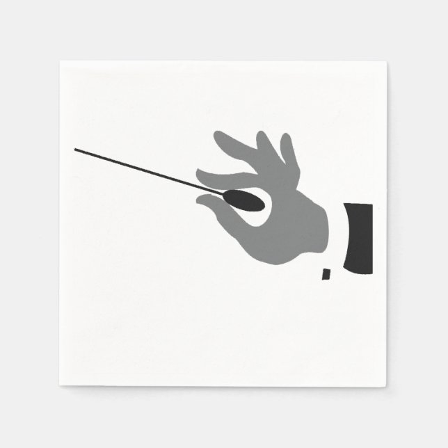Orchestra Conductor Paper Napkins (Front)