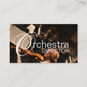 Orchestra Director Music Instructor Instruments Business Card