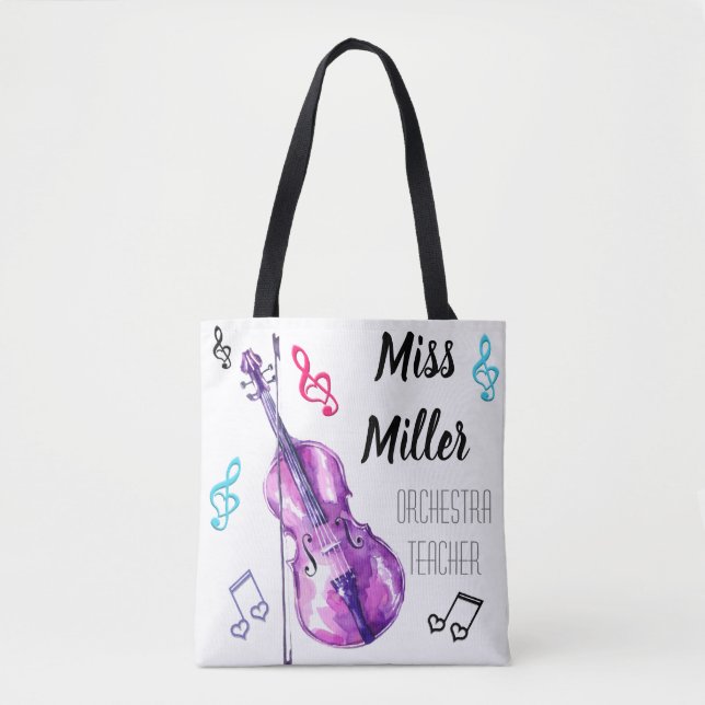 Orchestra Teacher Design Tote Bag (Front)