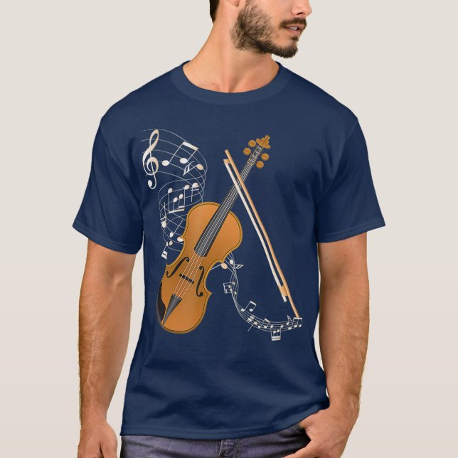 Orchestra Violin Player Gift Musical Instrument T-Shirt (Front)