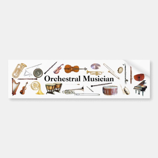 Orchestral Musician Bumper Sticker (Front)