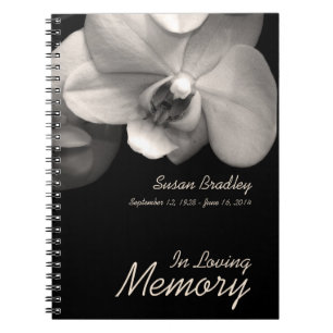 Orchid 1 Custom Memorial Funeral Guest Book