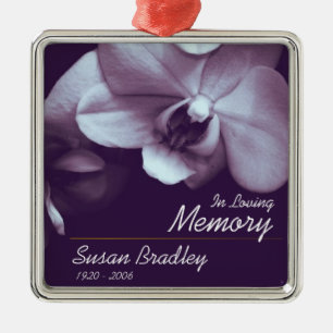 Orchid 2 Personalised Memorial Funeral Ornament