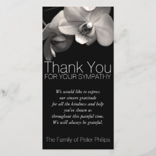 Orchid 2b Sympathy Thank you Photo Card