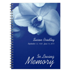 Orchid 6 In Loving Memory Funeral Guest Book