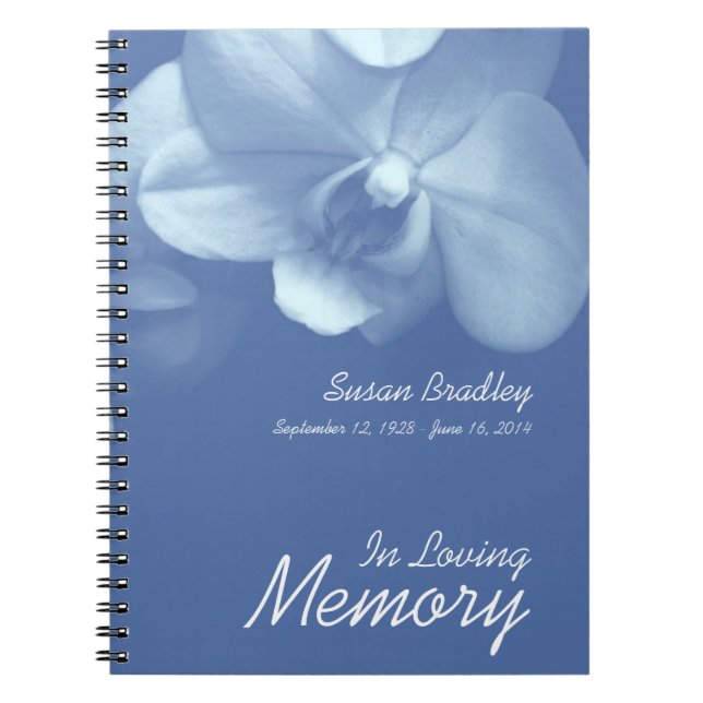 Orchid 7 Floral Photography Funeral Guest Book (Front)