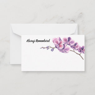 Orchid Always Remembered White Flower Cards