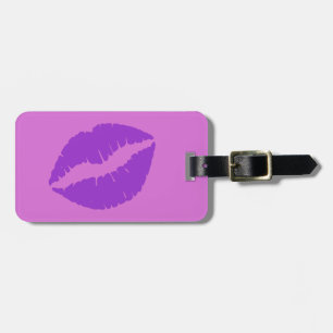 Orchid and Dark Orchid Lips Luggage Tag