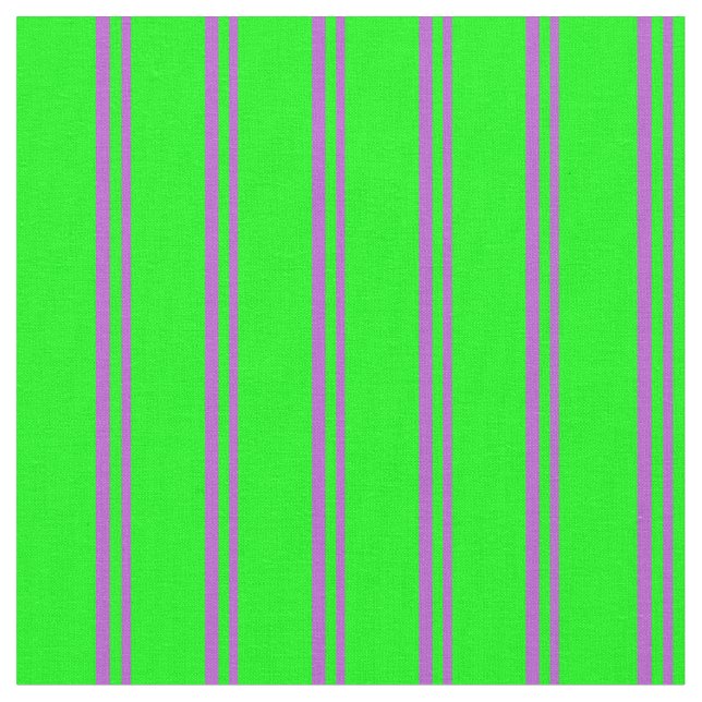Orchid and Lime Coloured Lines Pattern Fabric (Close Up)