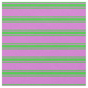 Orchid and Lime Green Coloured Lines Fabric