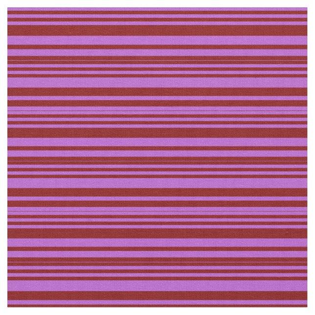 Orchid and Maroon Coloured Lined Pattern Fabric (Close Up)