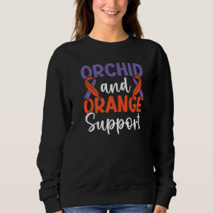 Orchid And Orange Support Skin Disease Psoriasis A Sweatshirt