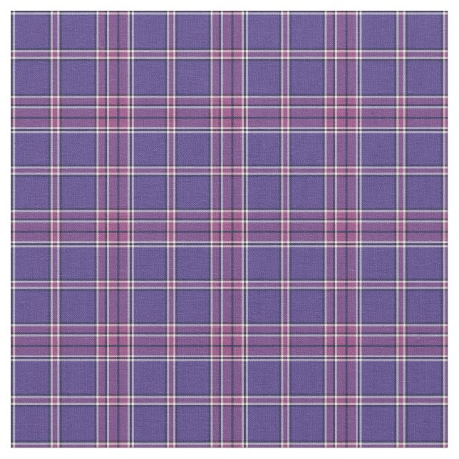 Orchid and Violet Purple Fashion Plaid Fabric (Close Up)